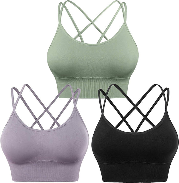 3-Pack: Spaghetti Shoulder Straps Padded Bras