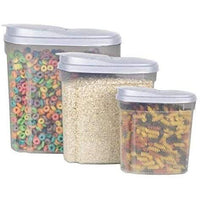 3-Piece Set: Cereal Container Set Keeps Cereal Fresh Longer