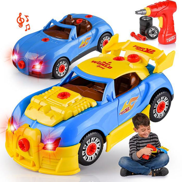 blue racing car toy