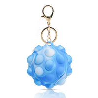 3D Pop Ball Fidget Toy Keychain Stress Reliever For Children and Adults / Blue