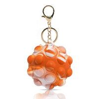 3D Pop Ball Fidget Toy Keychain Stress Reliever For Children and Adults / Orange