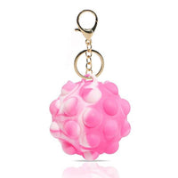 3D Pop Ball Fidget Toy Keychain Stress Reliever For Children and Adults / Pink
