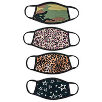 4-Pack: Fabric Non-Medical Face Masks / Printed