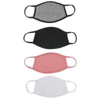 4-Pack: Fabric Non-Medical Face Masks / Solid