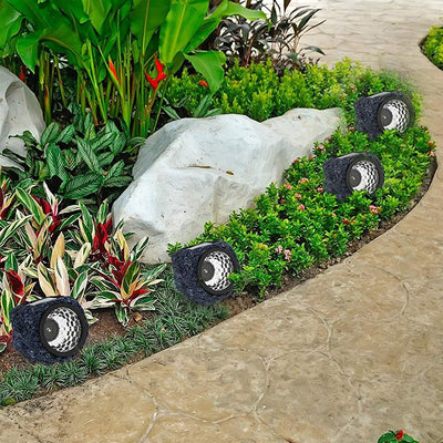 4-Pack: LED Solar Powered Rock Lights Outdoor