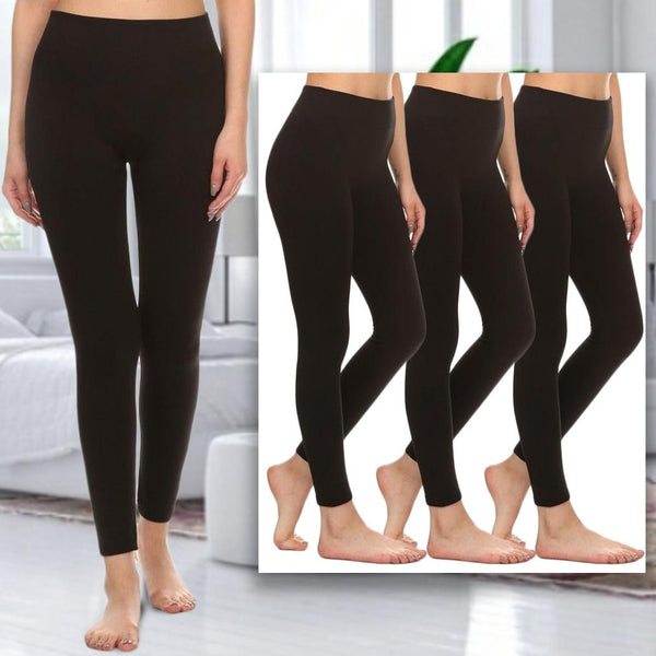 3-Pack: Women's Tummy Control Capri Leggings With Pockets