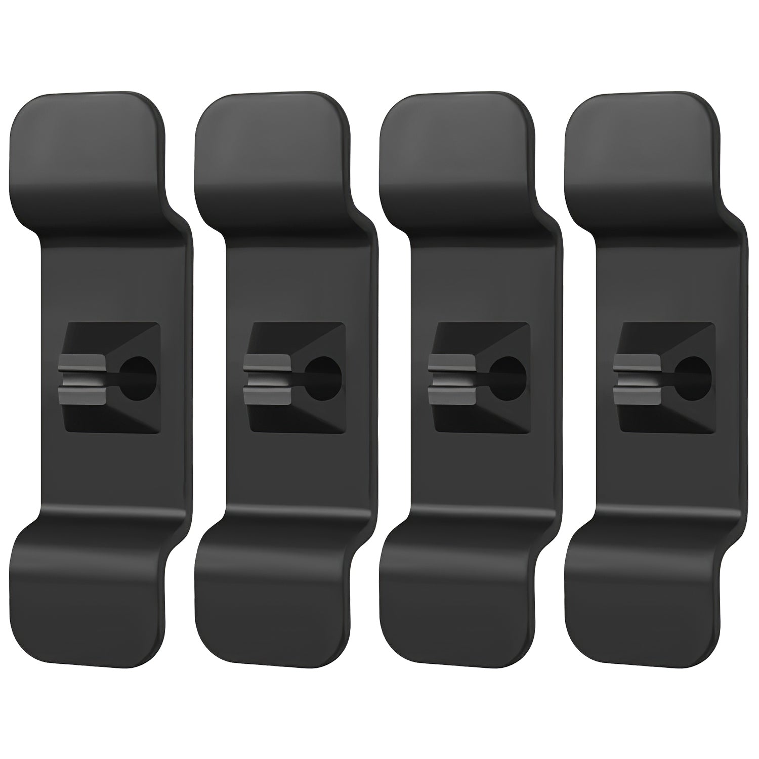 4-Piece: Cord Organizers Self-Adhesive Appliances Cord Holder / Black