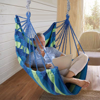 440lbs Hanging Hammock with 2 Pillows / Blue