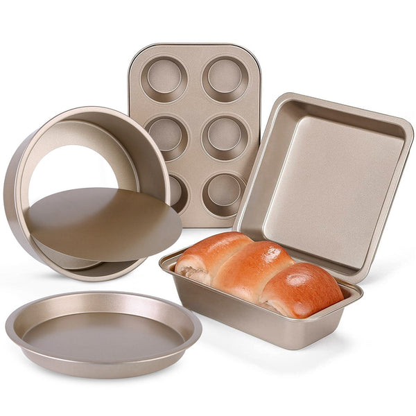 4-Piece: Curtis Stone Dura-Pan Chef Square Saute Set (Refurbished)