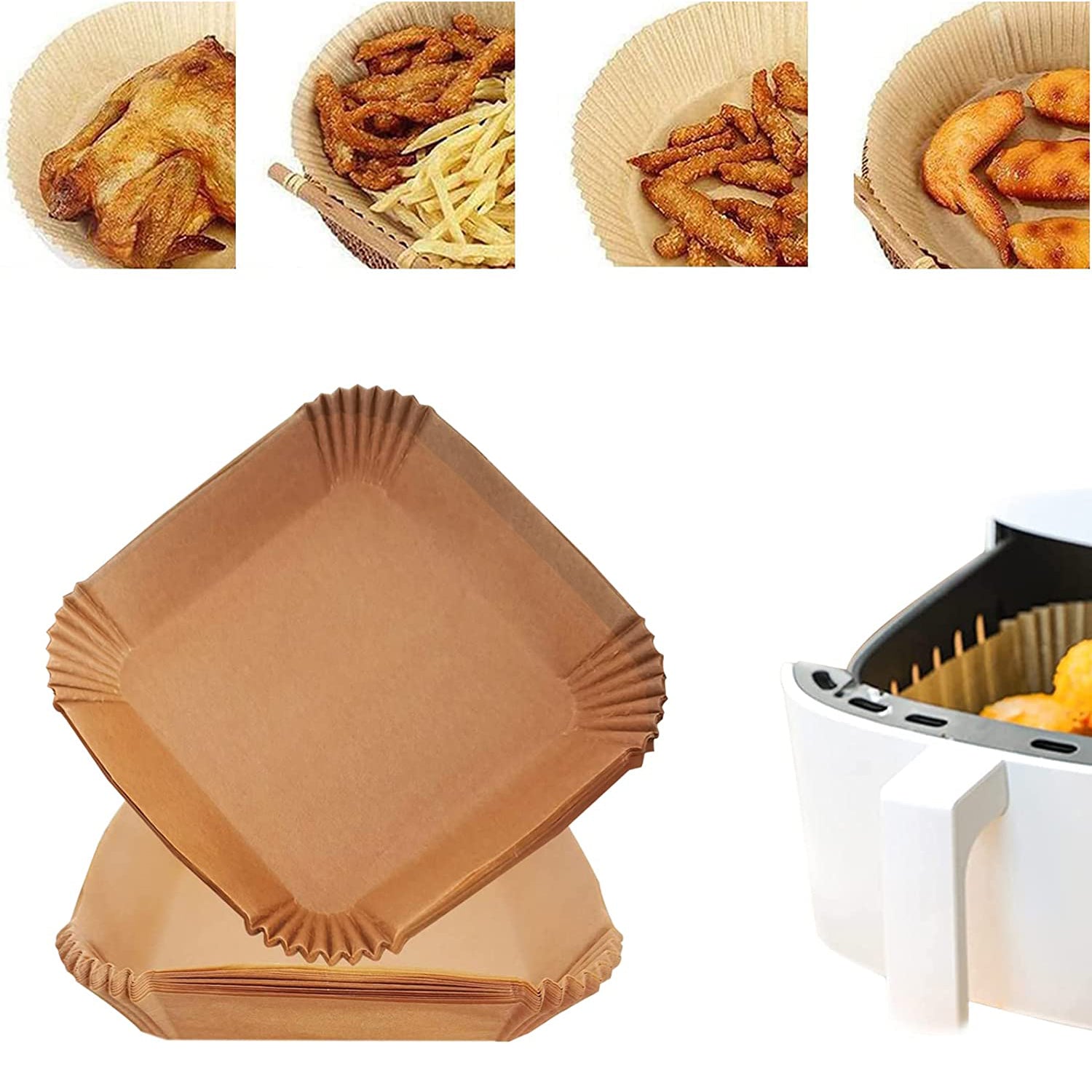 50 Pieces Air Fryer Disposable Paper Liners Kitchen Tools Gadgets Dailysale 708138 ?v=1656016929