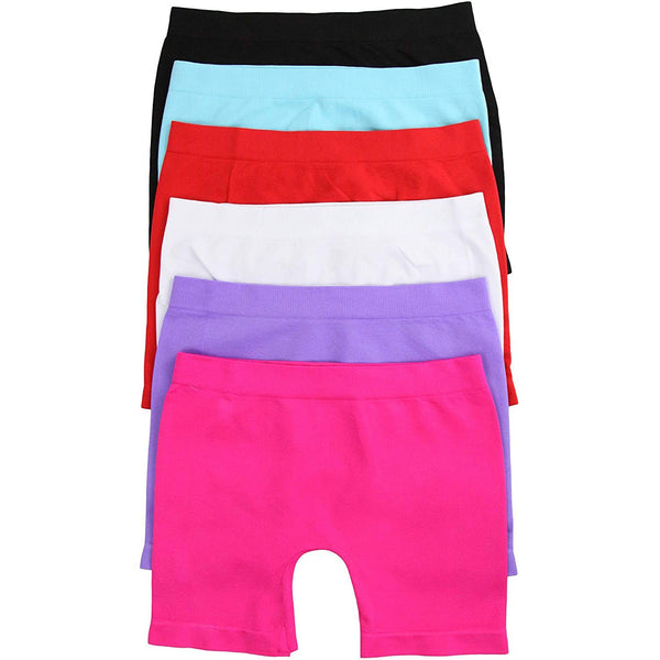 ToBeInStyle Girls' Pack of 6 Seamless Layering Under Skirt Modesty Shorts -  Large 