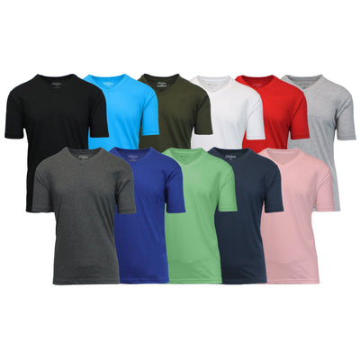 6-Pack: Men's Assorted Short Sleeve V-Neck T-Shirt / 2XL