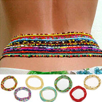 7-Pieces: Women Waist Bead Chain Belly Chain Beach Jewelry Necklace