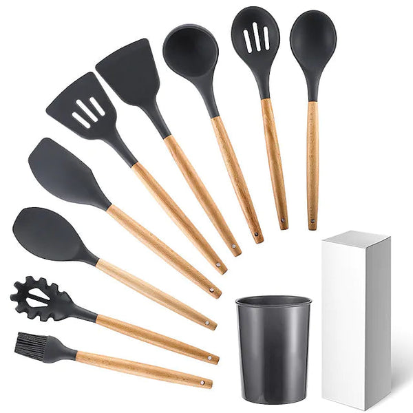 Maphyton Silicone Cooking Utensils 6 Pieces Nonstick Kitchen Tool Set With  Hard for sale online