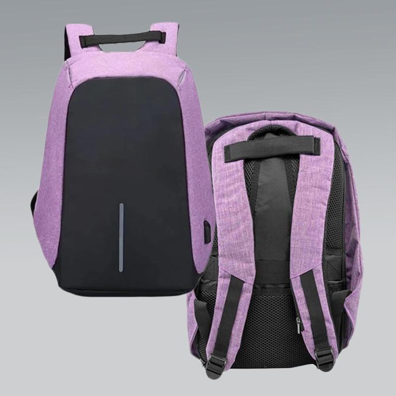 anti theft backpack purple