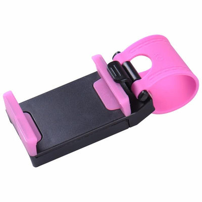Car Steering Wheel Phone Holder / Pink