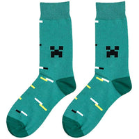 Combed Cotton Funky Casual Knee Socks - Assorted Styles / Green