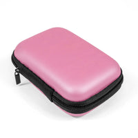 Compact Electronics Accessories Cable Organizer Case / Pink