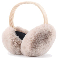 Foldable Faux Fur Warm Earmuffs / Beige