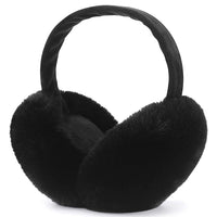 Foldable Faux Fur Warm Earmuffs / Black