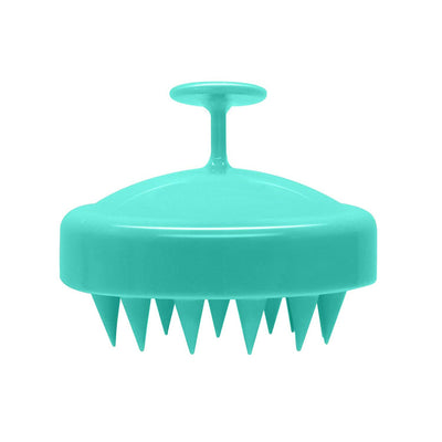 Hair Shampoo Brush with Soft Silicone Scalp Massager / Green