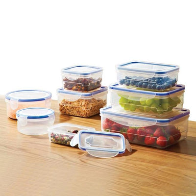 Home Plastic Food Storage Set with Locking Lid / Blue