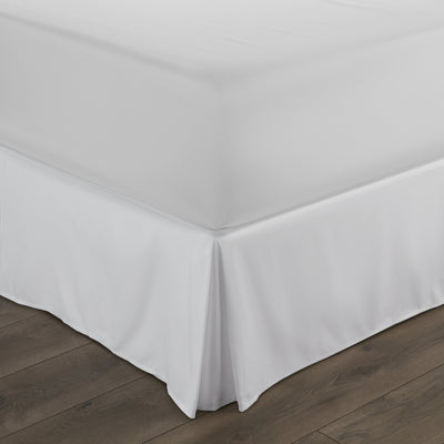 Hypoallergenic Pleated Premium Solid Bed Skirt / White / Twin