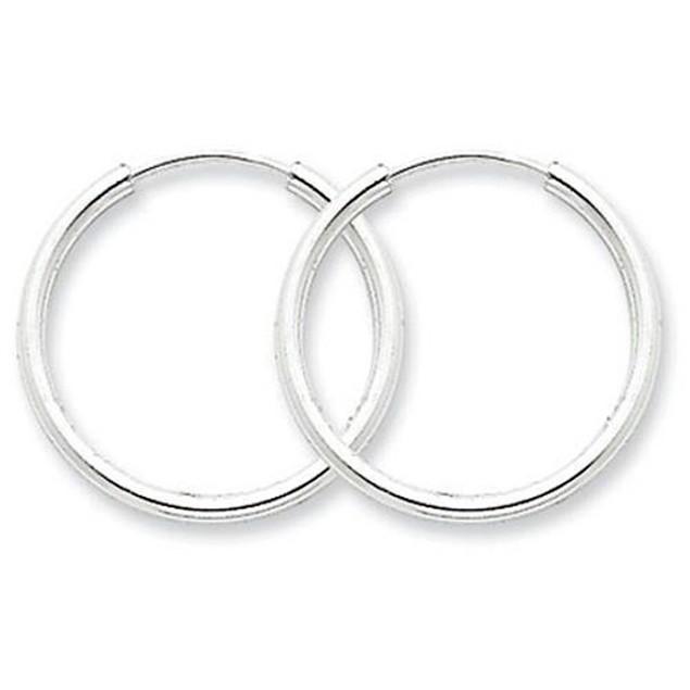 Image of Italian-Made 20mm Sterling Silver Hoop Earrings