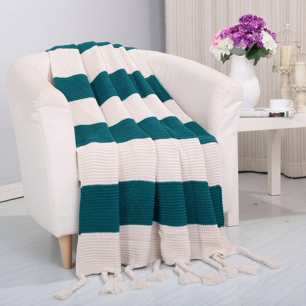 Knitted Throw Couch Cover Sofa Blanket Assorted Styles