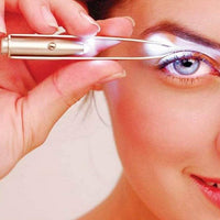 Led Light Eyelash Eyebrow Hair Removal Tweezers