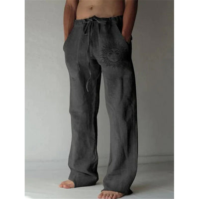 Men's Fashion Streetwear Straight Pants / Dark Gray / Medium