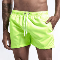 Men's Swim Shorts with Mesh Liners / Neon Yellow / Medium