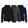 3-Pack Men's Slim-Fit Fleece-Lined Zip Hoodie - DailySale, Inc