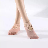 Non Slip Socks with Grips for Women Yoga Ballet Pilates Barre Dance / Pink
