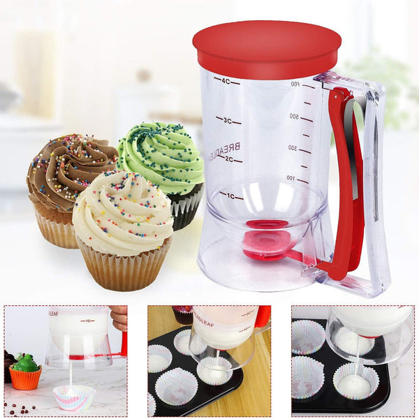 Pancake Batter Dispenser and Mixer with BlenderBall Wire Whisk Batter  Bottle Squeeze Kitchen Pancake Shaker Batter Dispenser Bottle Baking Tool  for