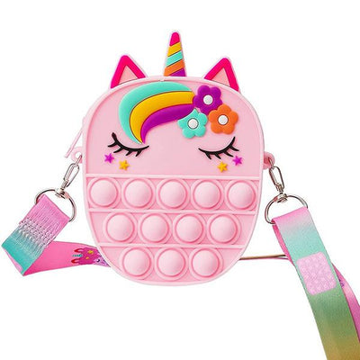 Pop Unicorn Purse Fidget Toys For Girls / Pink