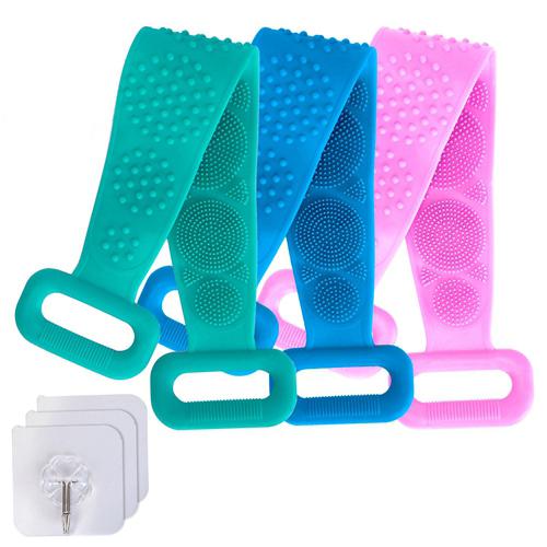 Silicone Back Scrubber Belt for Shower Exfoliating Foaming Body Bath - DailySale