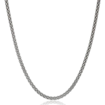 Sterling Silver Italian Popcorn Chain Necklace / 20