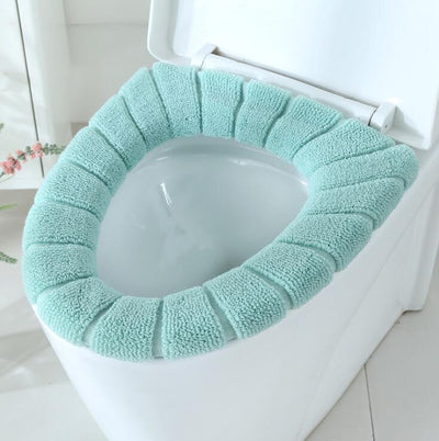Toilet Seat Soft Thick Washable Cover Pad Protector / Green