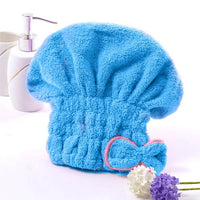 Turban Quick Hair Hats Wrapp Towels Bathing / Blue
