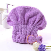 Turban Quick Hair Hats Wrapp Towels Bathing / Purple