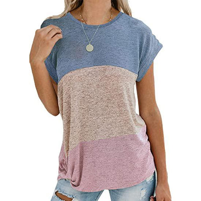 Women's Long Sleeve Tops Side Twist Knotted T Shirts / XL