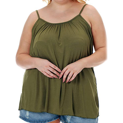 Women's Camisole Tank Top / Army Green / Large