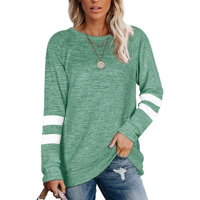 Women's Crewneck Sweatshirts Long Sleeve Sweaters Tunic Tops / Green / Medium