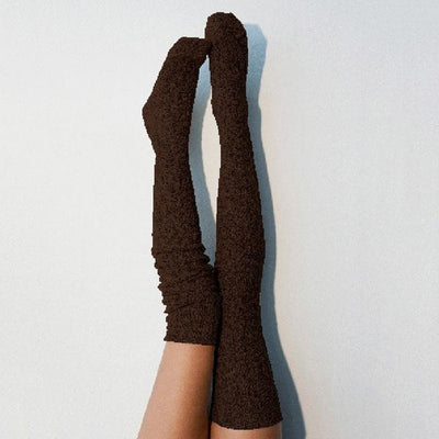Women's Fashion Solid Color Socks / Coffee