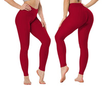 Women's High Waist Textured Butt Lifting Slimming Workout Leggings Tights Pants / Small