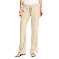 Women's Simple Comfortable Breathable Trousers / Beige / Small