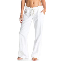 Women's Simple Comfortable Breathable Trousers / White / Small