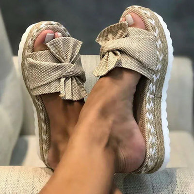 Women's Summer Casual Platform Sandals / Beige / US8