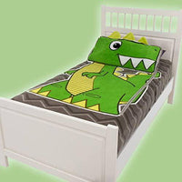 ZippySack Twin Size Bedding Solution with Zipper Closure / Dino